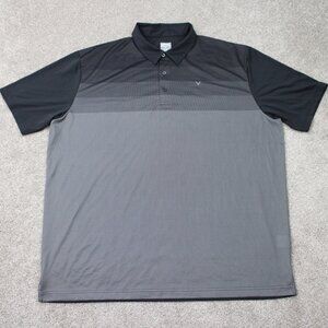 Callaway Opti-Dri Polo Shirt Mens 2XL XXL Black/Gray Golf Short Sleeve Pullover